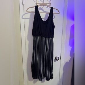 Black and White Striped Maxi Dress